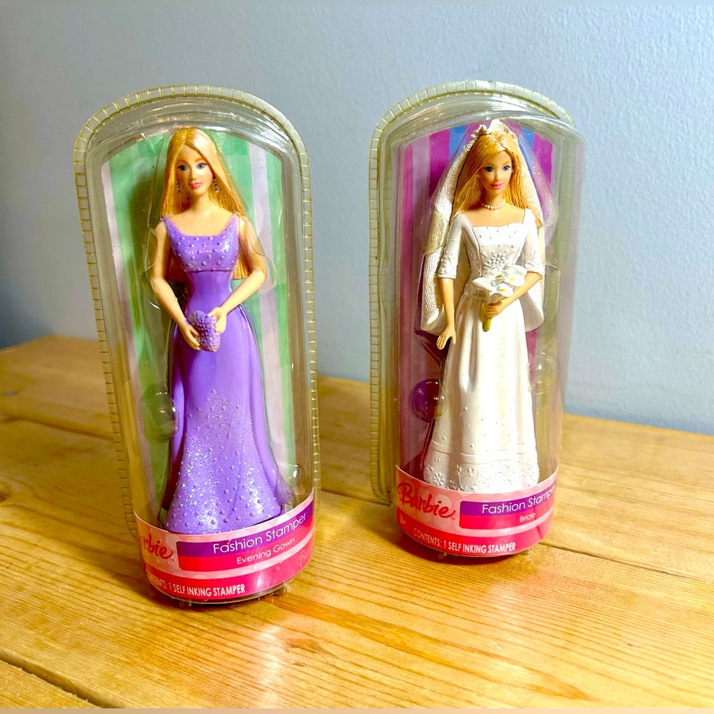 Vintage Barbie Fashion Stamps Evening Gown & Bride